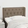 Image de vidaXL Tête de lit avec oreilles Taupe 83x16x78/88 cm Tissu
