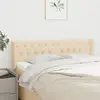 Image de vidaXL Tête de lit avec oreilles Crème 147x16x78/88 cm Tissu