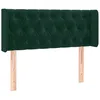 Image de vidaXL Tête de Lit avec Oreilles Meuble de Chambre à Coucher Accessoire de Lit Simple Tête de Cadre de Lit Intérieur Vert Foncé 93x16x78/88 cm Velours