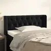 Image de vidaXL Tête de lit avec oreilles Noir 103x16x78/88 cm Velours