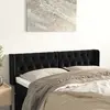 Image de vidaXL Tête de lit avec oreilles Noir 147x16x78/88 cm Velours