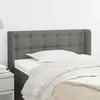 Image de vidaXL Tête de lit avec oreilles Gris foncé 103x16x78/88 cm Tissu