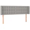 Image de vidaXL Tête de Lit avec Oreilles Meuble de Chambre à Coucher Accessoire de Lit Double Tête de Cadre de Lit Intérieur Gris Clair 147x16x78/88 cm Tissu