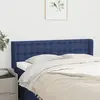 Image de vidaXL Tête de lit avec oreilles Bleu 147x16x78/88 cm Tissu