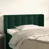 Image de vidaXL Tête de lit avec oreilles Vert foncé 83x16x78/88 cm Velours
