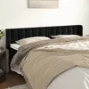 Image de vidaXL Tête de lit avec oreilles Noir 163x16x78/88 cm Velours