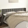 Image de vidaXL Tête de lit avec oreilles Gris foncé 203x16x78/88 cm Velours