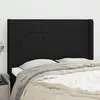 Image de vidaXL Tête de lit avec oreilles Noir 147x16x118/128 cm Tissu