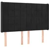 Image de vidaXL Tête de lit avec Oreilles Noir 147x16x118/128 cm Velours