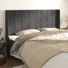 Image de vidaXL Tête de lit avec oreilles Gris foncé 203x16x118/128 cm Velours