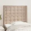Image de vidaXL Tête de lit avec oreilles Cappuccino 93x16x118/128cm Similicuir