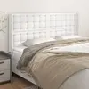 Image de vidaXL Tête de lit avec oreilles Blanc 163x16x118/128 cm Similicuir
