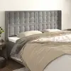 Image de vidaXL Tête de lit avec oreilles Gris clair 183x16x118/128 cm Velours