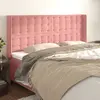 Image de vidaXL Tête de lit avec oreilles Rose 183x16x118/128 cm Velours