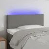 Image de vidaXL Tête de lit à LED Gris foncé 90x5x78/88 cm Tissu