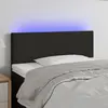 Image de vidaXL Tête de lit à LED Noir 90x5x78/88 cm Tissu
