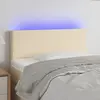 Image de vidaXL Tête de lit à LED Crème 90x5x78/88 cm Tissu