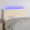 Image de vidaXL Tête de lit à LED Crème 100x5x78/88 cm Tissu
