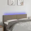 Image de vidaXL Tête de lit à LED Taupe 144x5x78/88 cm Tissu
