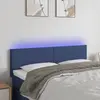 Image de vidaXL Tête de lit à LED Bleu 144x5x78/88 cm Tissu