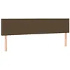 Image de vidaXL Tête de Lit à LED Meuble de Chambre à Coucher Accessoire de Lit Double Tête de Cadre de Lit Intérieur Marron Foncé 200x5x78/88 cm Tissu
