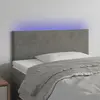 Image de vidaXL Tête de lit à LED Gris clair 80x5x78/88 cm Velours