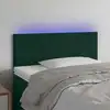 Image de vidaXL Tête de lit à LED Vert foncé 80x5x78/88 cm Velours