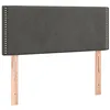 Image de vidaXL Tête de Lit à LED Meuble de Chambre à Coucher Accessoire de Lit Simple Tête de Cadre de Lit Intérieur Gris Foncé 90x5x78/88 cm Velours