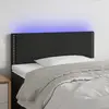 Image de vidaXL Tête de lit à LED Noir 100x5x78/88 cm Velours