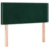 Image de vidaXL Tête de Lit à LED Meuble de Chambre à Coucher Accessoire de Lit Simple Tête de Cadre de Lit Intérieur Vert Foncé 100x5x78/88 cm Velours