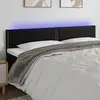 Image de vidaXL Tête de lit à LED Noir 180x5x78/88 cm Similicuir