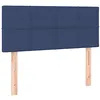 Image de vidaXL Tête de Lit à LED Meuble de Chambre à Coucher Accessoire de Lit Simple Tête de Cadre de Lit Intérieur Bleu 80x5x78/88 cm Tissu