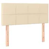 Image de vidaXL Tête de lit à LED Crème 100x5x78/88 cm Tissu