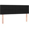 Image de vidaXL Tête de lit à LED Noir 144x5x78/88 cm Tissu