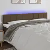 Image de vidaXL Tête de lit à LED Marron Foncé 180x5x78/88 cm Tissu