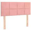 Image de vidaXL Tête de Lit à LED Meuble de Chambre à Coucher Accessoire de Lit Simple Tête de Cadre de Lit Intérieur Rose 80x5x78/88 cm Velours