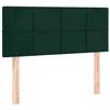 Image de vidaXL Tête de Lit à LED Meuble de Chambre à Coucher Accessoire de Lit Simple Tête de Cadre de Lit Intérieur Vert Foncé 100x5x78/88 cm Velours
