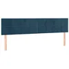 Image de vidaXL Tête de Lit à LED Meuble de Chambre à Coucher Accessoire de Lit Double Tête de Cadre de Lit Intérieur Bleu Foncé 200x5x78/88 cm Velours