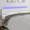 Image de vidaXL Tête de lit à LED Blanc 160x5x78/88 cm Similicuir