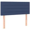 Image de vidaXL Tête de Lit à LED Meuble de Chambre à Coucher Accessoire de Lit Simple Tête de Cadre de Lit Intérieur Bleu 100x5x78/88 cm Tissu