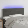 Image de vidaXL Tête de lit à LED Gris foncé 90x5x78/88 cm Velours