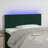 Image de vidaXL Tête de lit à LED Vert foncé 100x5x78/88 cm Velours