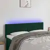 Image de vidaXL Tête de lit à LED Vert foncé 144x5x78/88 cm Velours