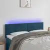 Image de vidaXL Tête de lit à LED Bleu foncé 144x5x78/88 cm Velours