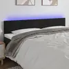 Image de vidaXL Tête de lit à LED Noir 200x5x78/88 cm Velours