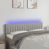 Image de vidaXL Tête de lit à LED Gris clair 144x5x78/88 cm Tissu
