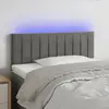 Image de vidaXL Tête de lit à LED Gris clair 80x5x78/88 cm Velours