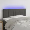 Image de vidaXL Tête de lit à LED Gris foncé 80x5x78/88 cm Velours