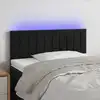 Image de vidaXL Tête de lit à LED Noir 90x5x78/88 cm Velours