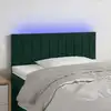 Image de vidaXL Tête de lit à LED Vert foncé 90x5x78/88 cm Velours
